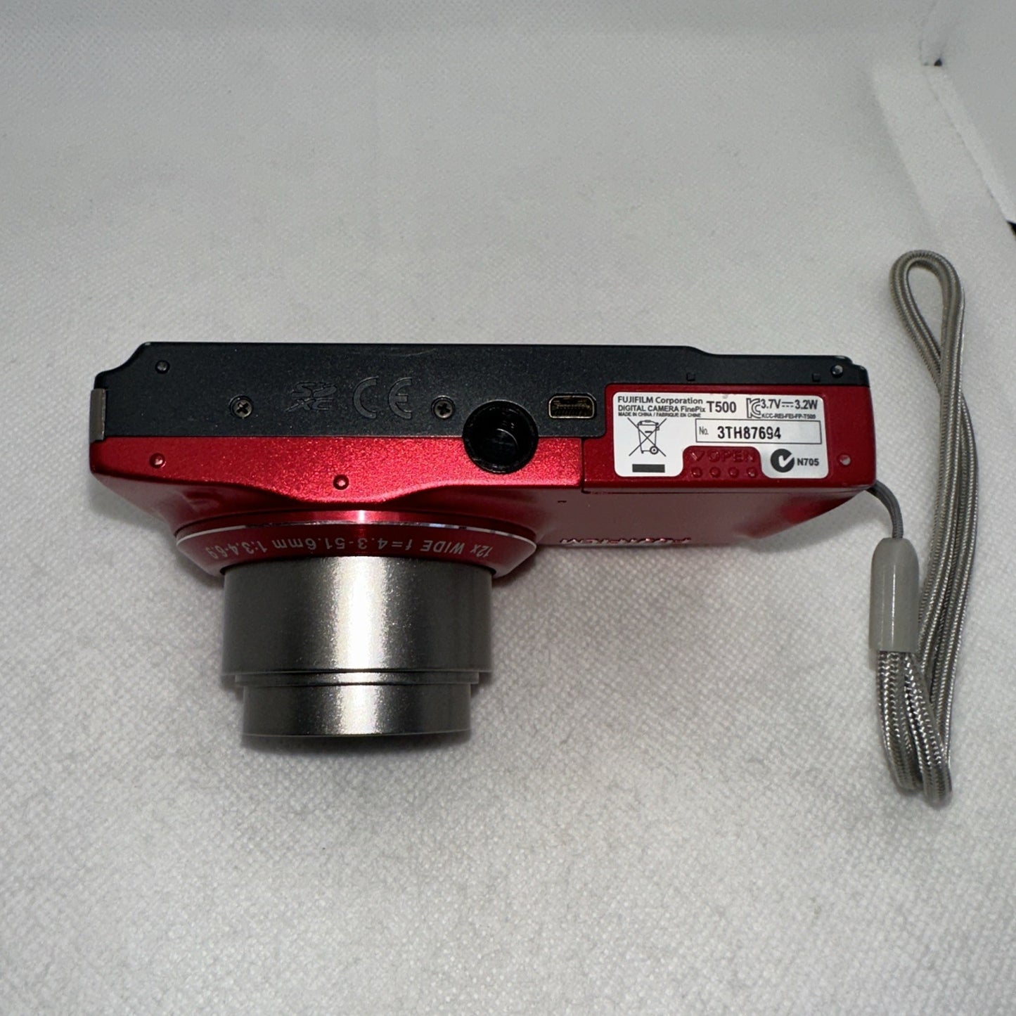 Fujifilm Digital Camera FinePix T500 16.0MP Red Tested + Charger Battery 16GB SD8