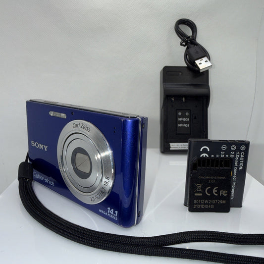 Sony Cyber-shot DSC-W330 Digital Camera Tested Working + Charger Battery 4GB SD