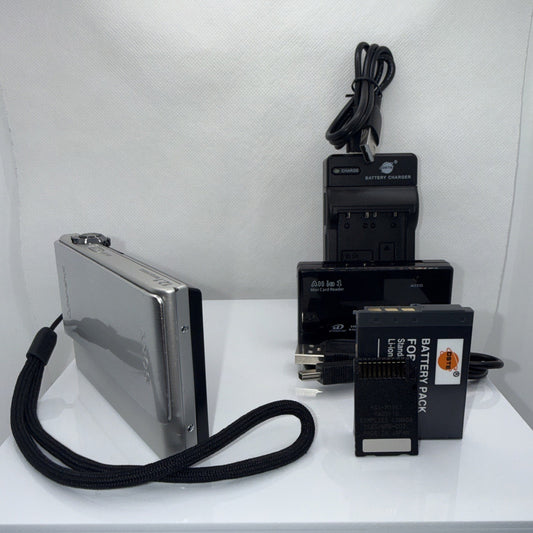 Sony Cyber-shot DSC-T900 12.1MP Digital Camera Tested + Charger Battery Memory