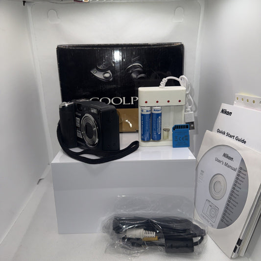 Nikon COOLPIX P50 Digital Camera 8.1MP Tested Boxed + Charger Batteries 4GB VGC