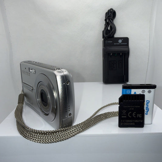 Digital Camera Pentax Optio L40 8MP Tested Working + Charger Battery 4GB SD Card
