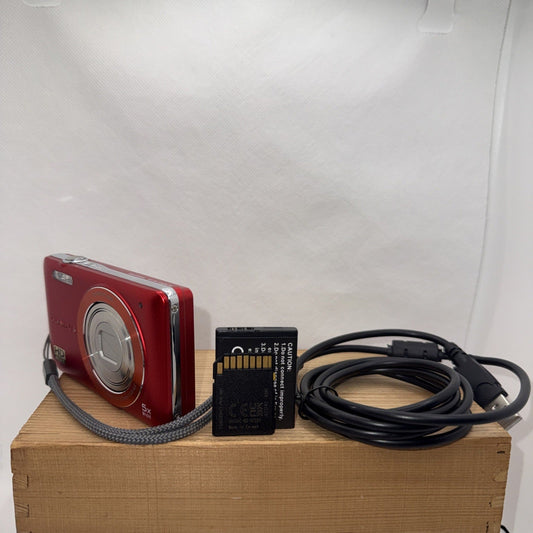Olympus Digital Camera VG-120 14MP Red Tested + Charger Battery 4GB SD Card