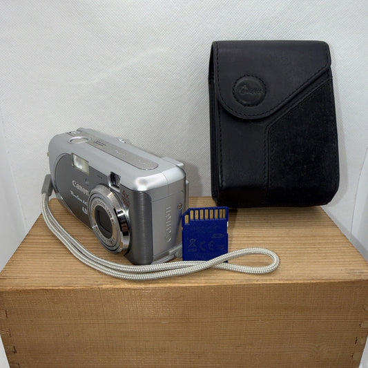 Canon Digital Camera PowerShot A430 4.0MP Tested Working Plus Case And 4GB Card