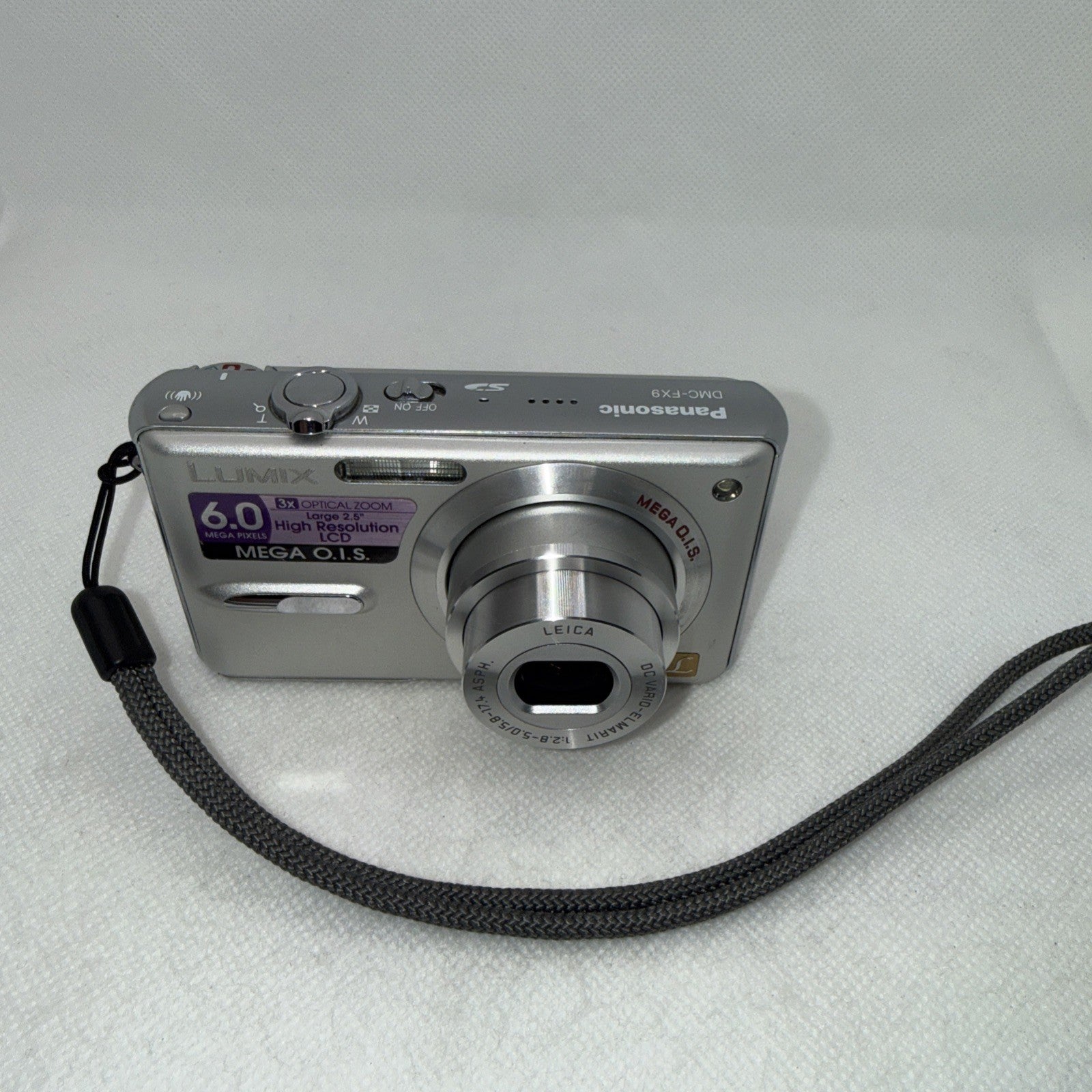 Y2K Panasonic Lumix DMC-FX9 6.0MP Digital Camera Tested + Charger Battery 2GB SD2