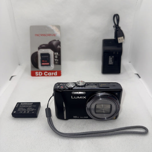 Panasonic Lumix DMC-TZ20 14.1MP Digital Camera Tested Plus Charger Battery 16GB0