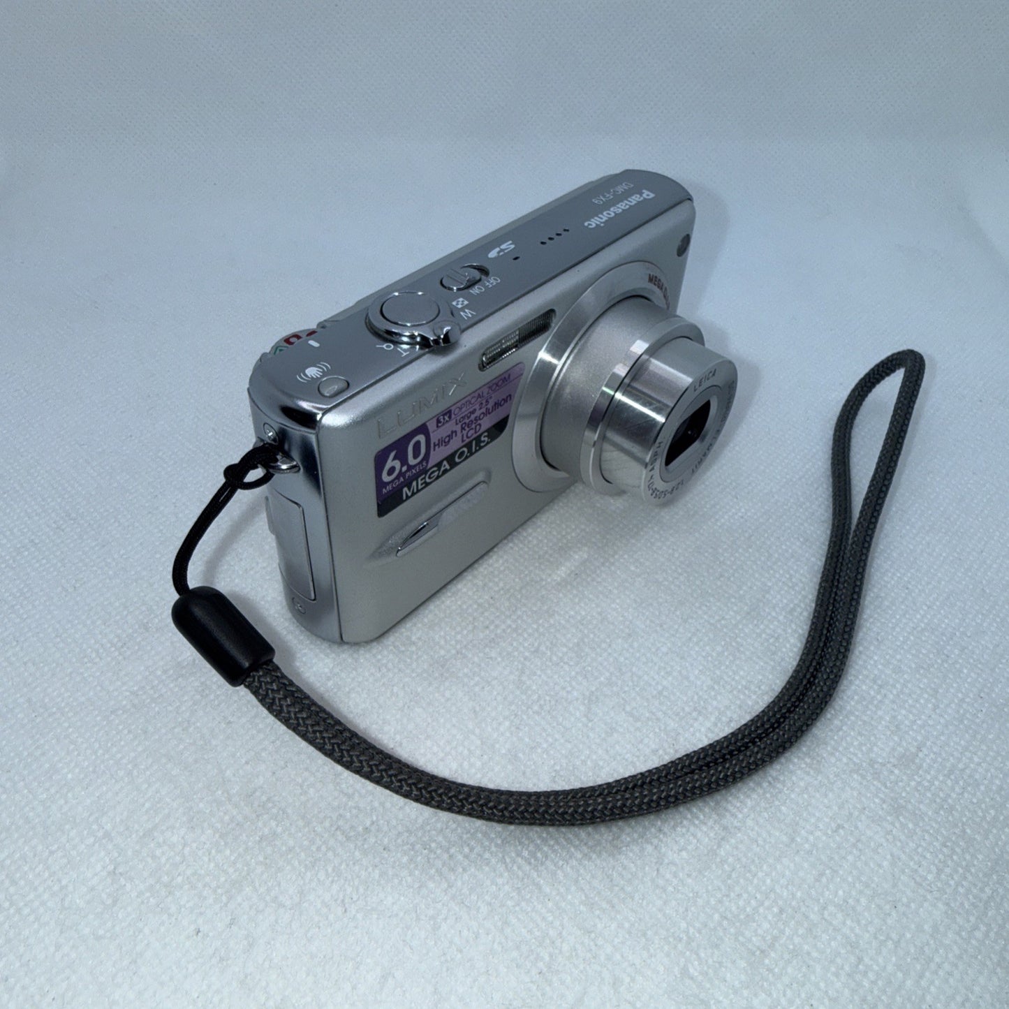 Y2K Panasonic Lumix DMC-FX9 6.0MP Digital Camera Tested + Charger Battery 2GB SD1