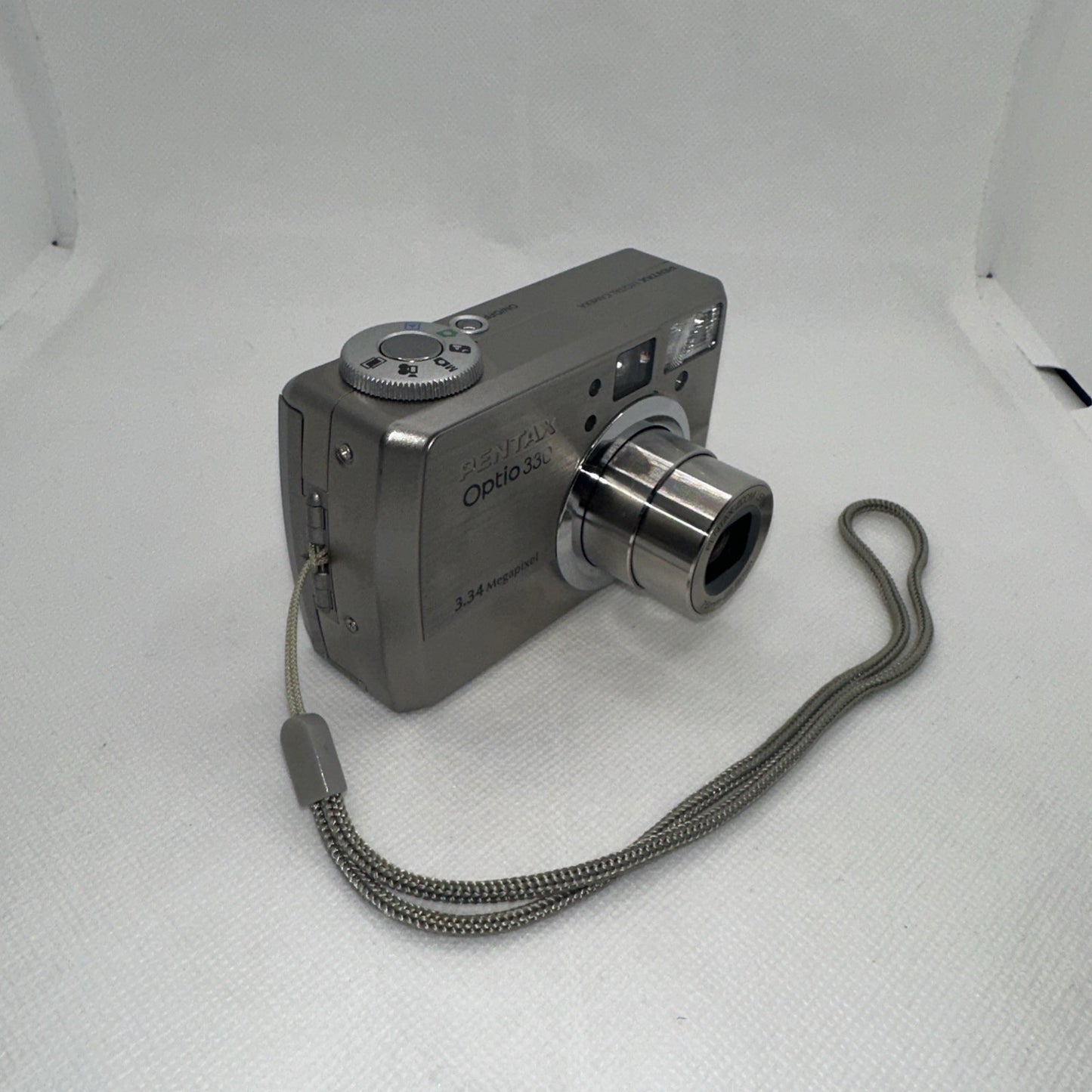 Vintage Digital Camera Pentax Optio 330 3.34MP Tested Charger Battery Memory1