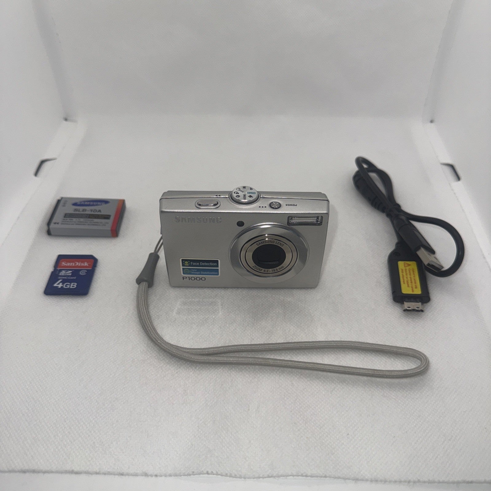 Y2K Digicam Samsung P1000 10.2MP Digital Camera Tested + Charger Battery 4GB SD0