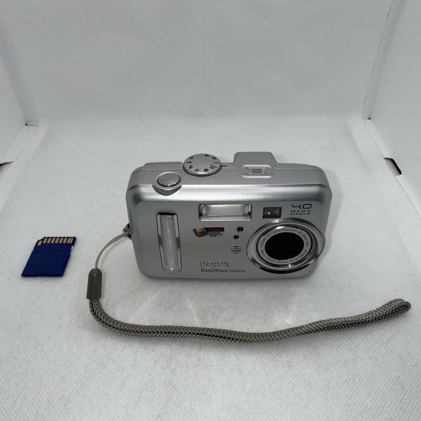 Y2K Digicam Kodak Digital Camera EasyShare CX7430 4.0MP Silver Tested + SD Card0