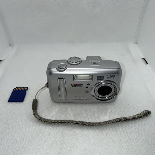 Y2K Digicam Kodak Digital Camera EasyShare CX7430 4.0MP Silver Tested + SD Card0