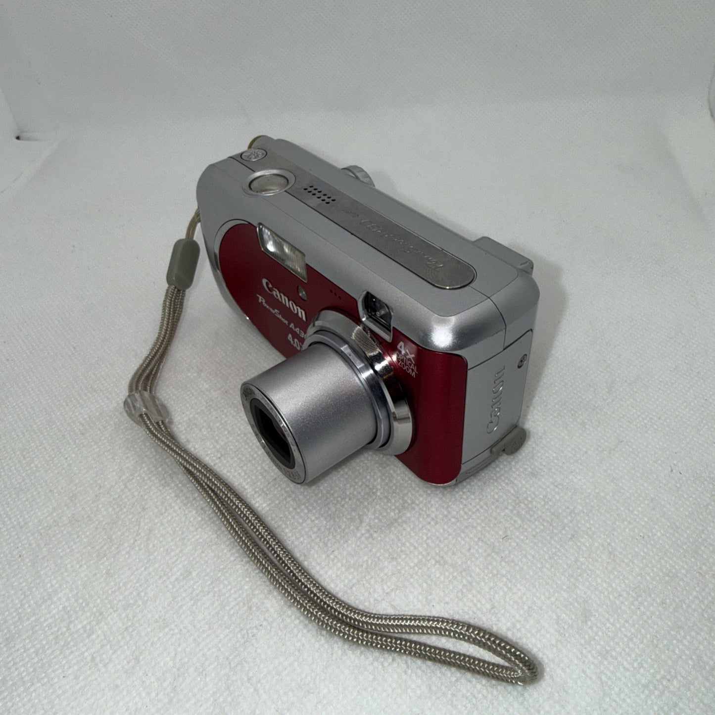 Y2K Digicam Canon PowerShot A430 4MP Red/Pink Digital Camera+ Case & 2GB SD Card3
