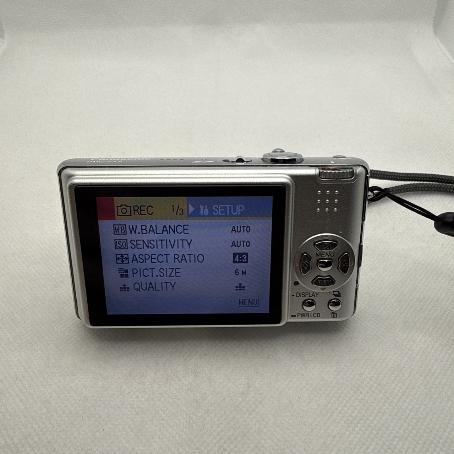 Y2K Panasonic Lumix DMC-FX9 6.0MP Digital Camera Tested + Charger Battery 2GB SD4