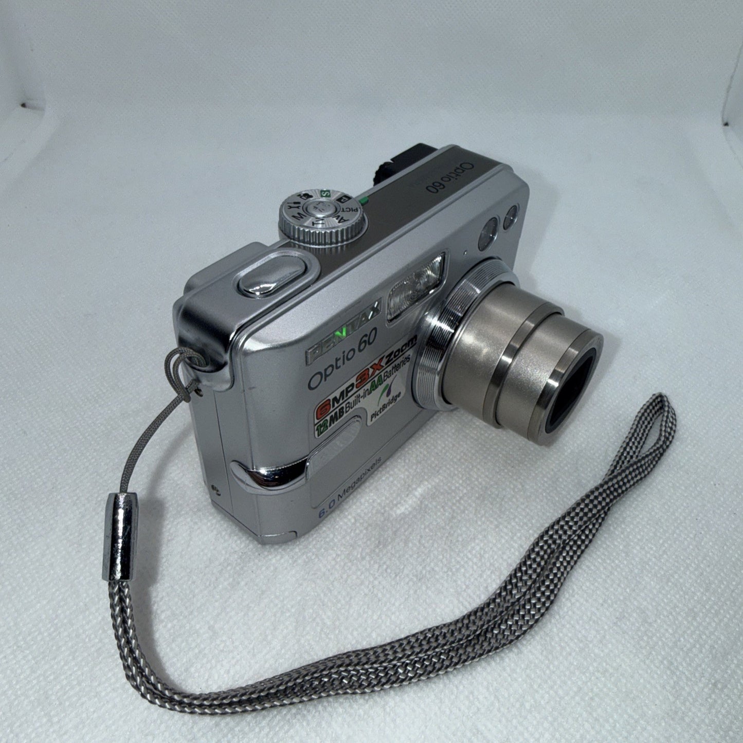 Pentax Optio 60 6.0MP Compact Digital Camera Silver Tested Plus 2GB SD Card1