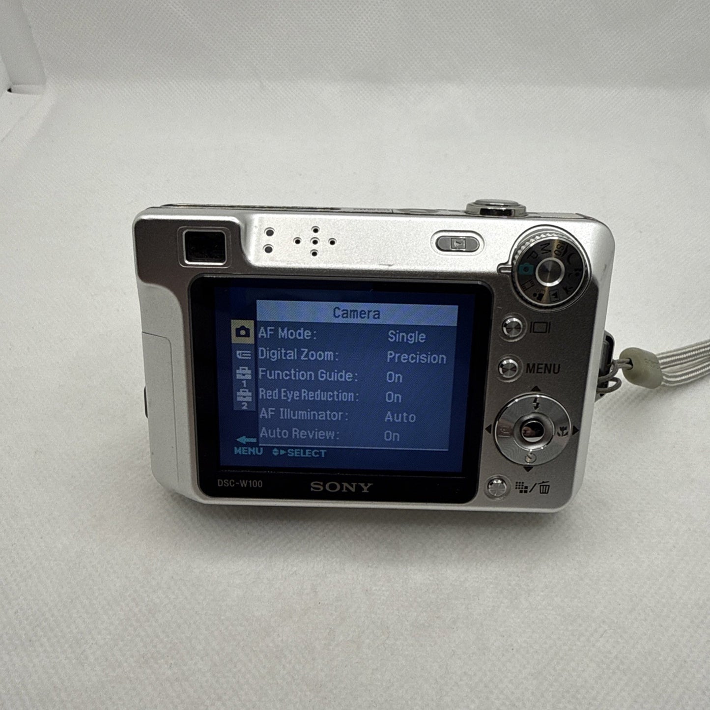 Y2K Sony Digital Camera Cybershot DSC-W100 8.1MP Tested + Charger Battery Memory4