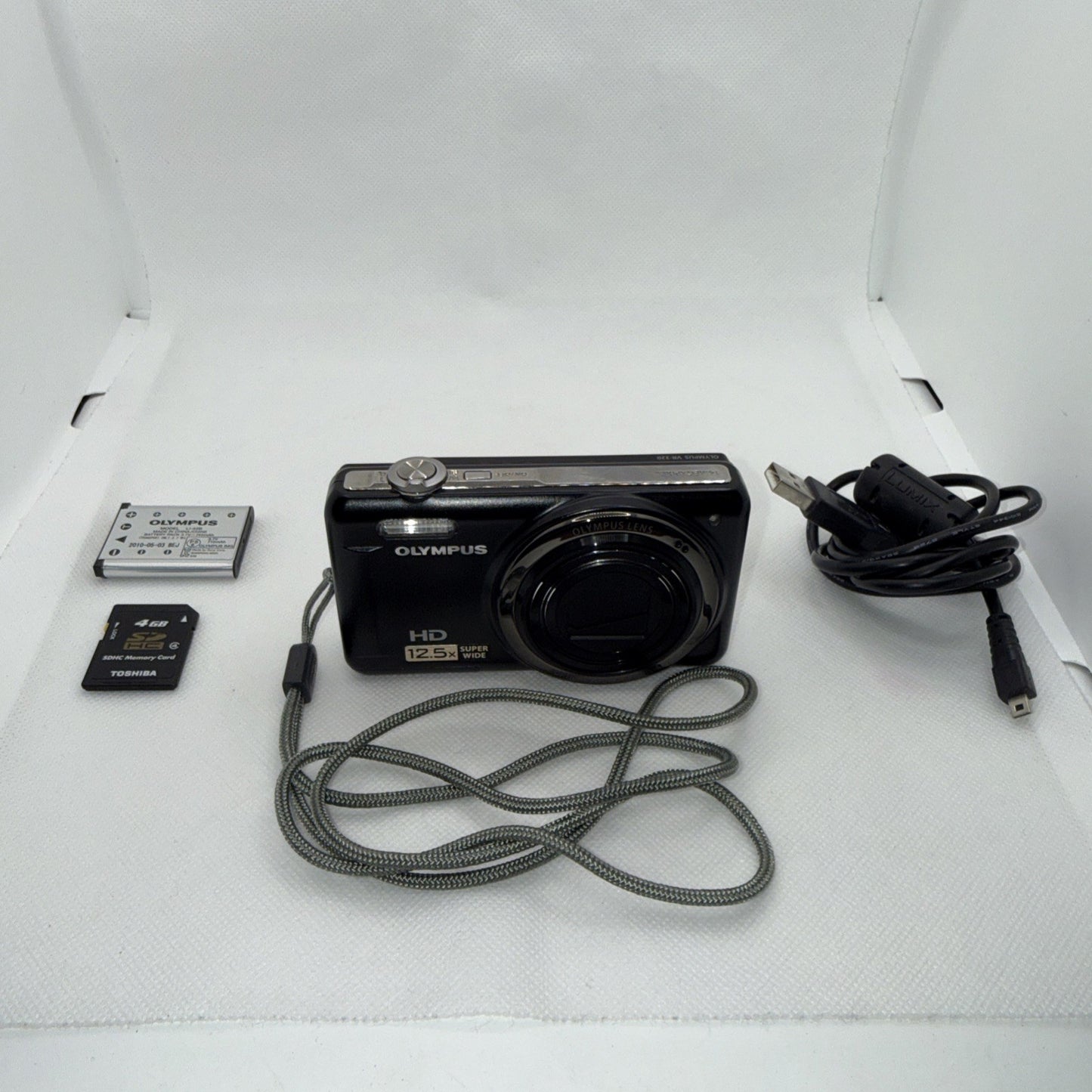 Olympus VR-320 14.1MP Digital Camera Tested Plus Charger Battery and 4GB SD0