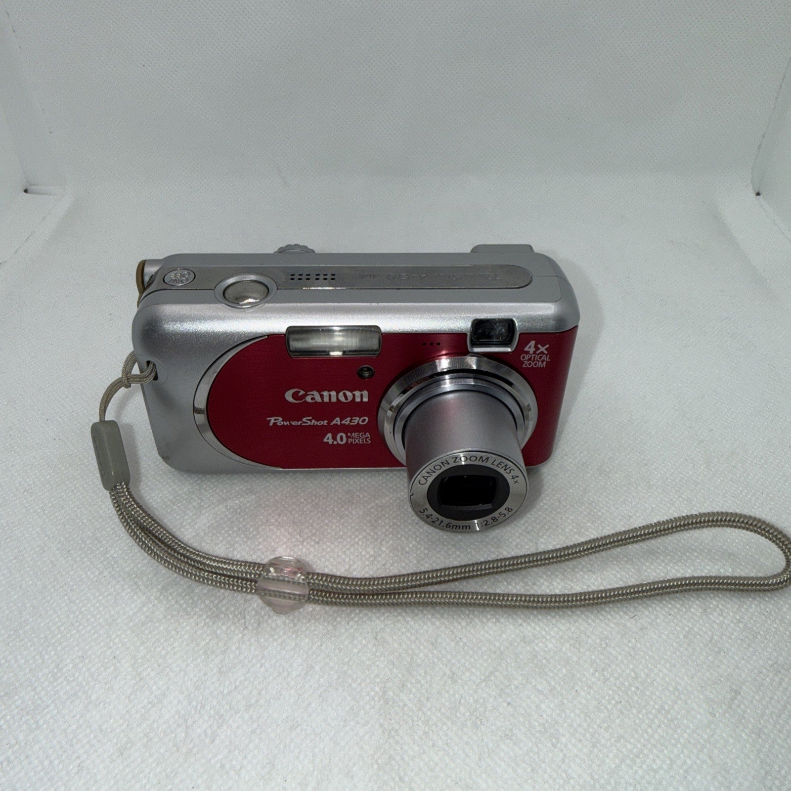 Y2K Digicam Canon PowerShot A430 4MP Red/Pink Digital Camera+ Case & 2GB SD Card1