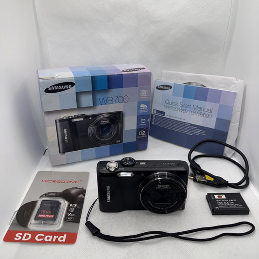 Y2K Digicam Samsung WB700 Digital Camera 14.2MP Tested + Charger Battery 16GB0