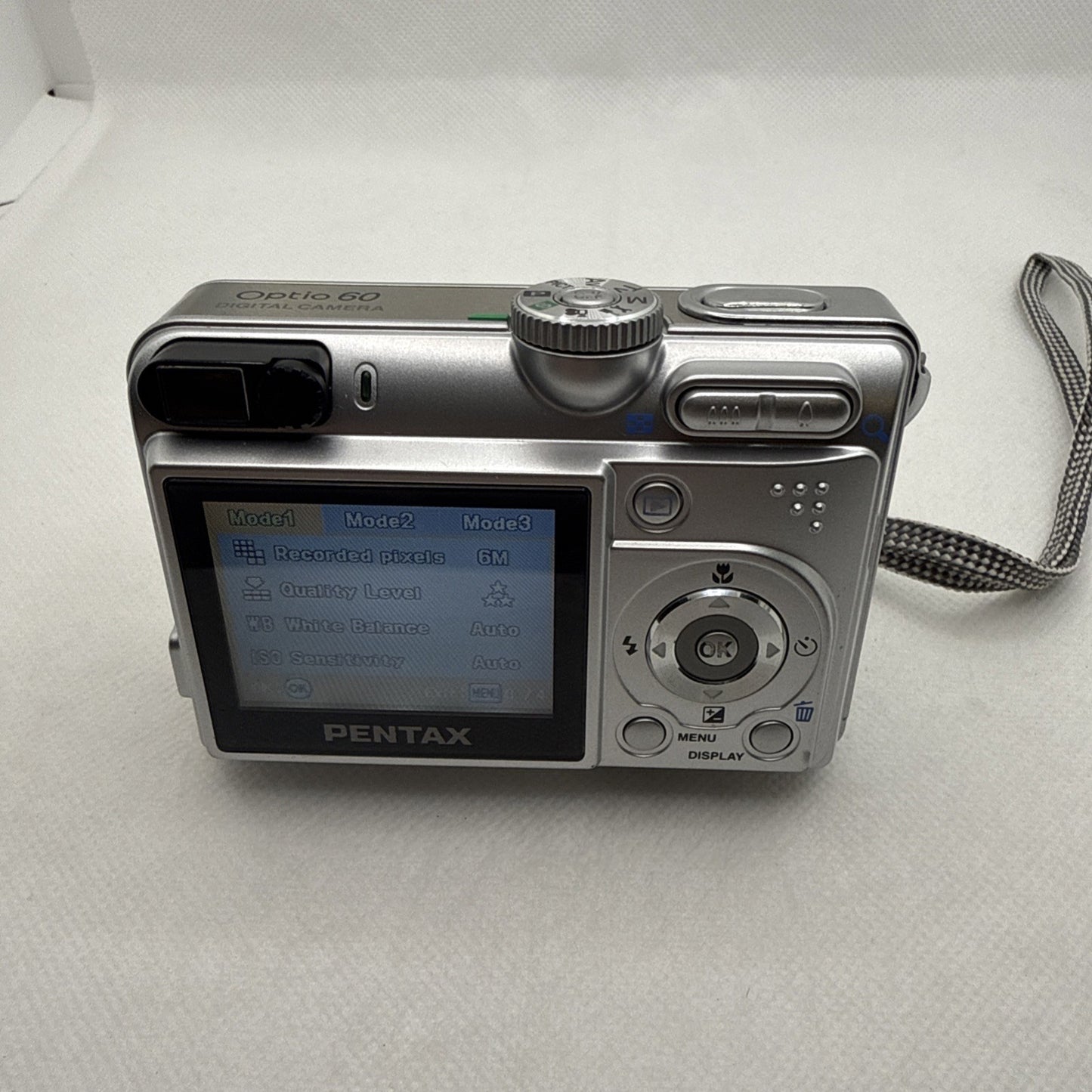 Pentax Optio 60 6.0MP Compact Digital Camera Silver Tested Plus 2GB SD Card4