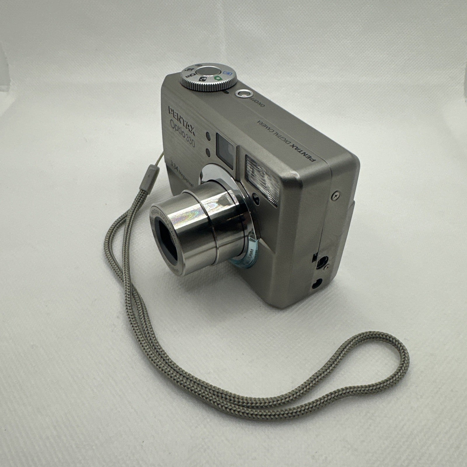 Vintage Digital Camera Pentax Optio 330 3.34MP Tested Charger Battery Memory3