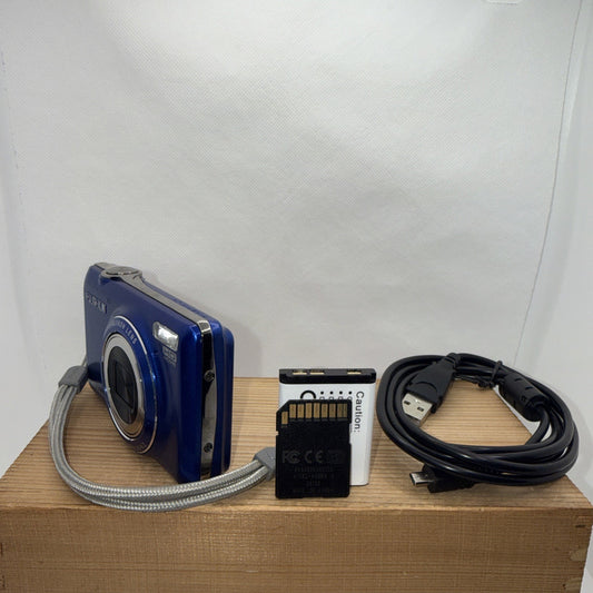 Fujifilm FinePix JX420 Digital Camera 16MP Blue Tested + Charger Battery 4GB SD