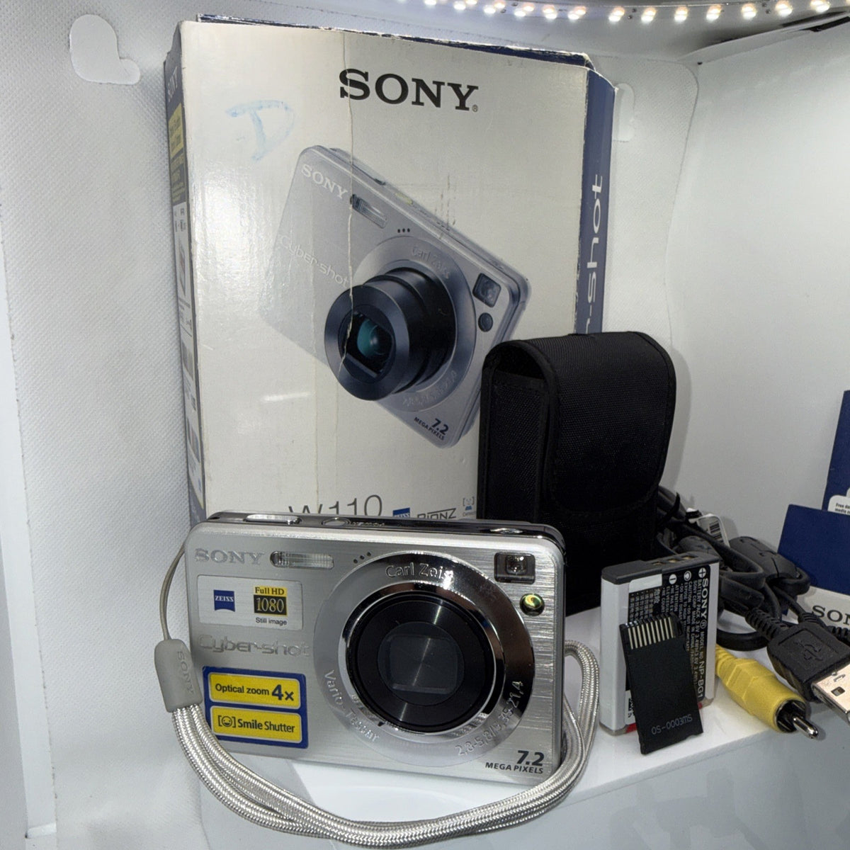 Sony Cyber-shot DSC-W110 7.2MP Digital Camera Boxed Tested Working Full Kit VGC