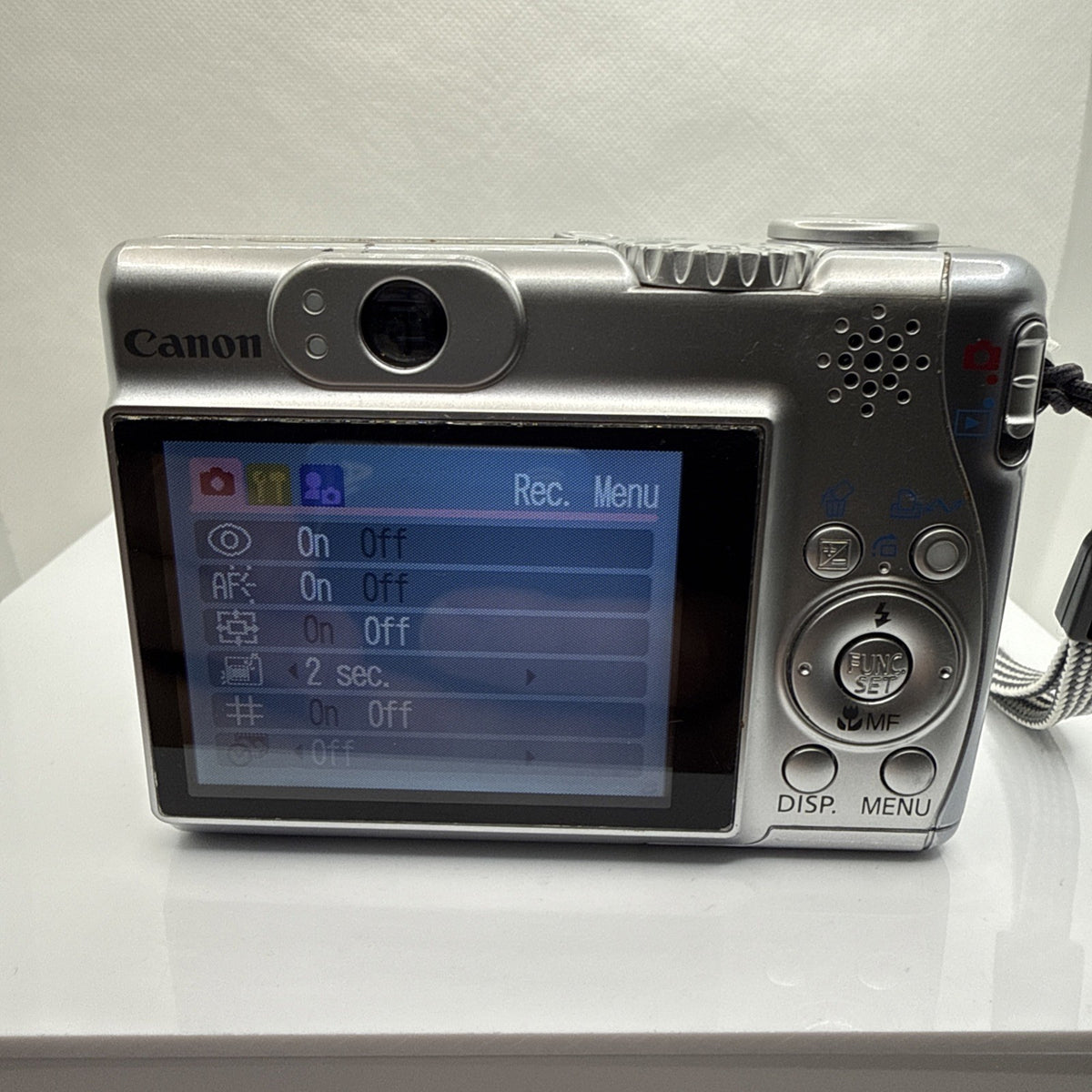Canon PowerShot A540 6MP Digital Camera Tested Working + Charger Batteries SD