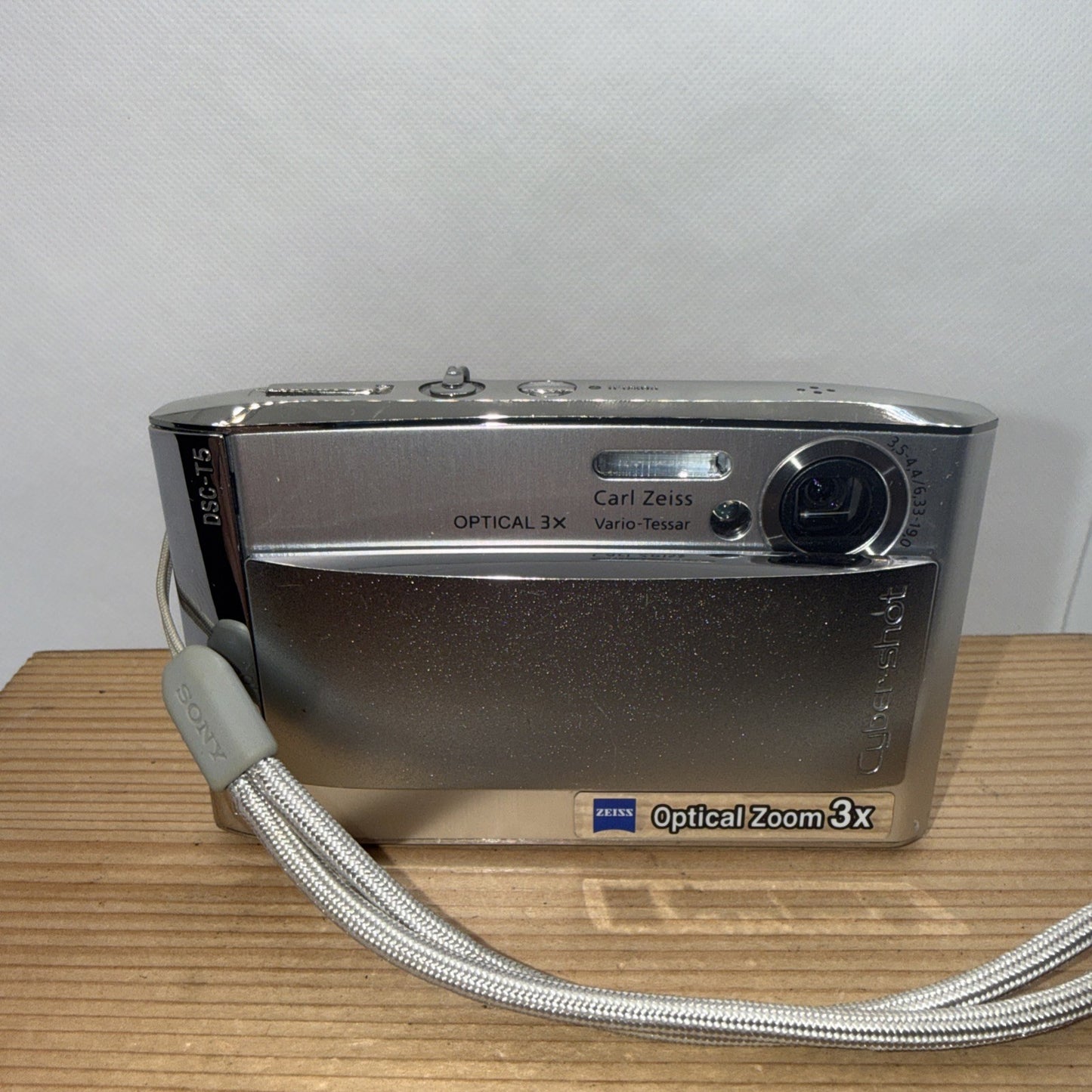 Sony Cyber-shot DSC-T5 5.1MP Digital Camera Tested + Charger Battery Memory