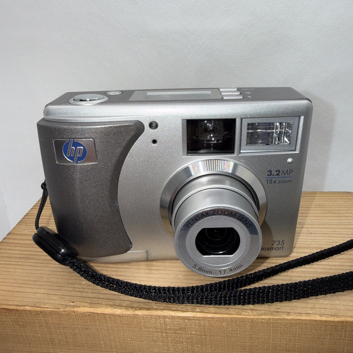 HP Digital Camera Photosmart 735 3.2MP Silver Tested Working + SD Card Retro y2k