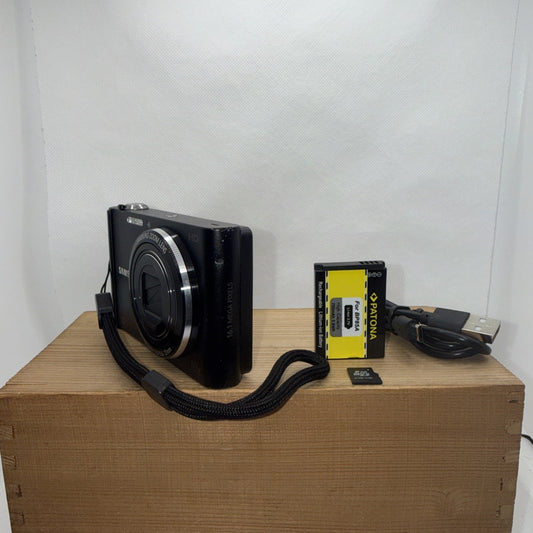 Samsung ST200F 16.1MP Digital Camera *MINOR SCREEN  ISSUE* + Charger Battery 2GB