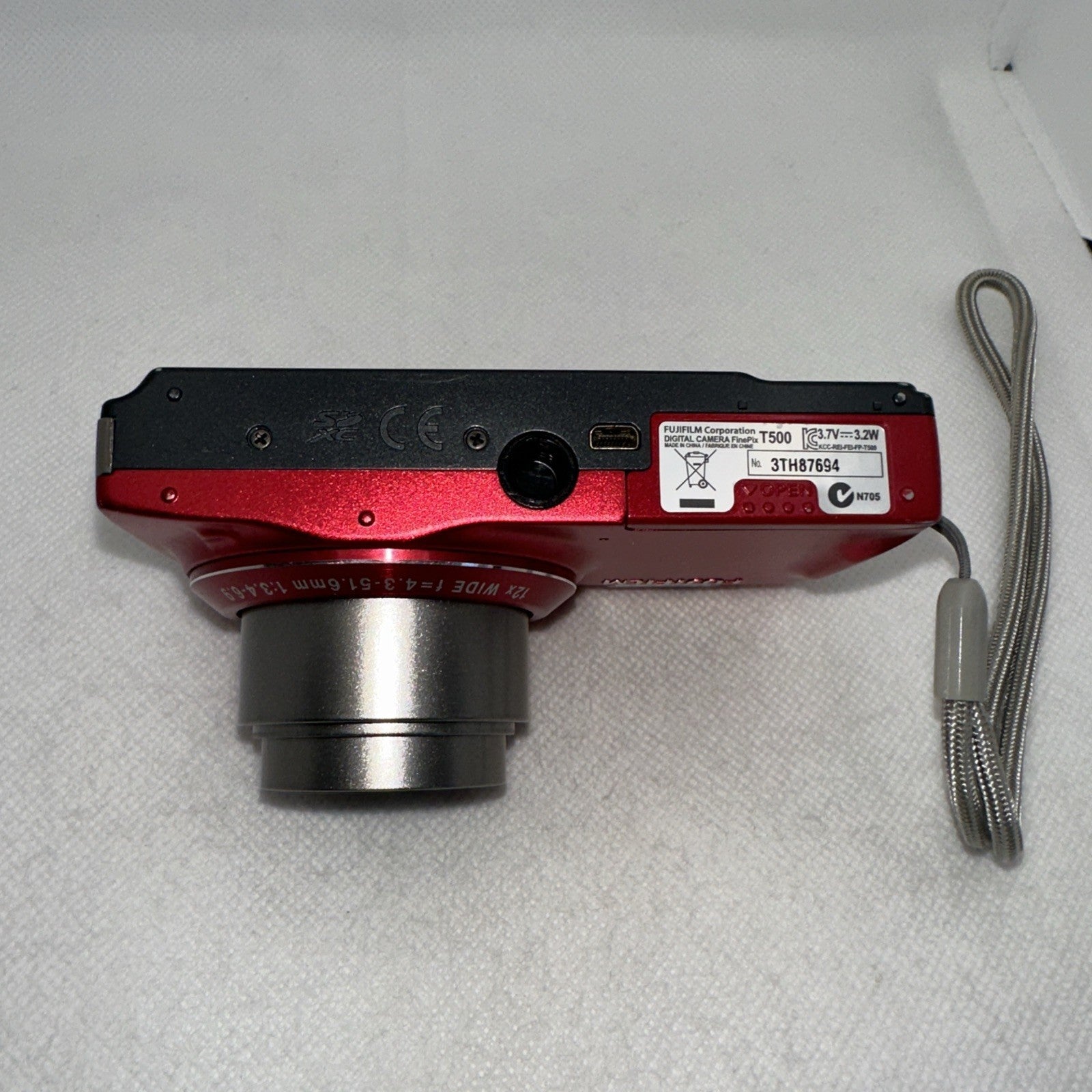 Fujifilm Digital Camera FinePix T500 16.0MP Red Tested + Charger Battery 16GB SD8