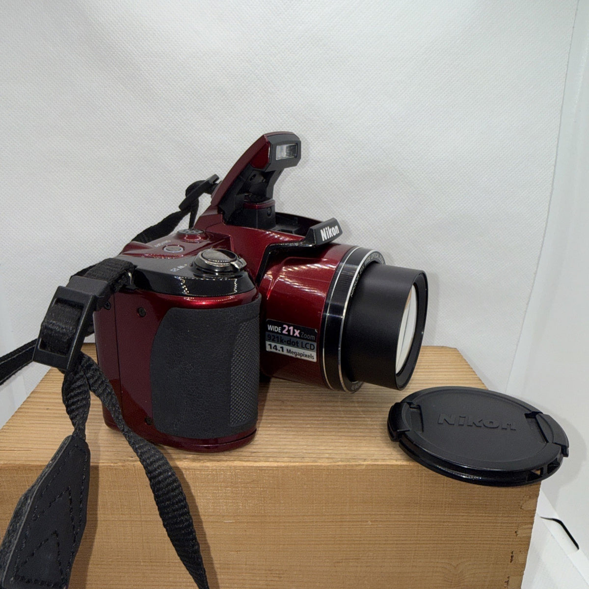 Nikon Coolpix L120 14.1MP Ruby Red Digital Bridge Camera Working + 4GB SD VGC