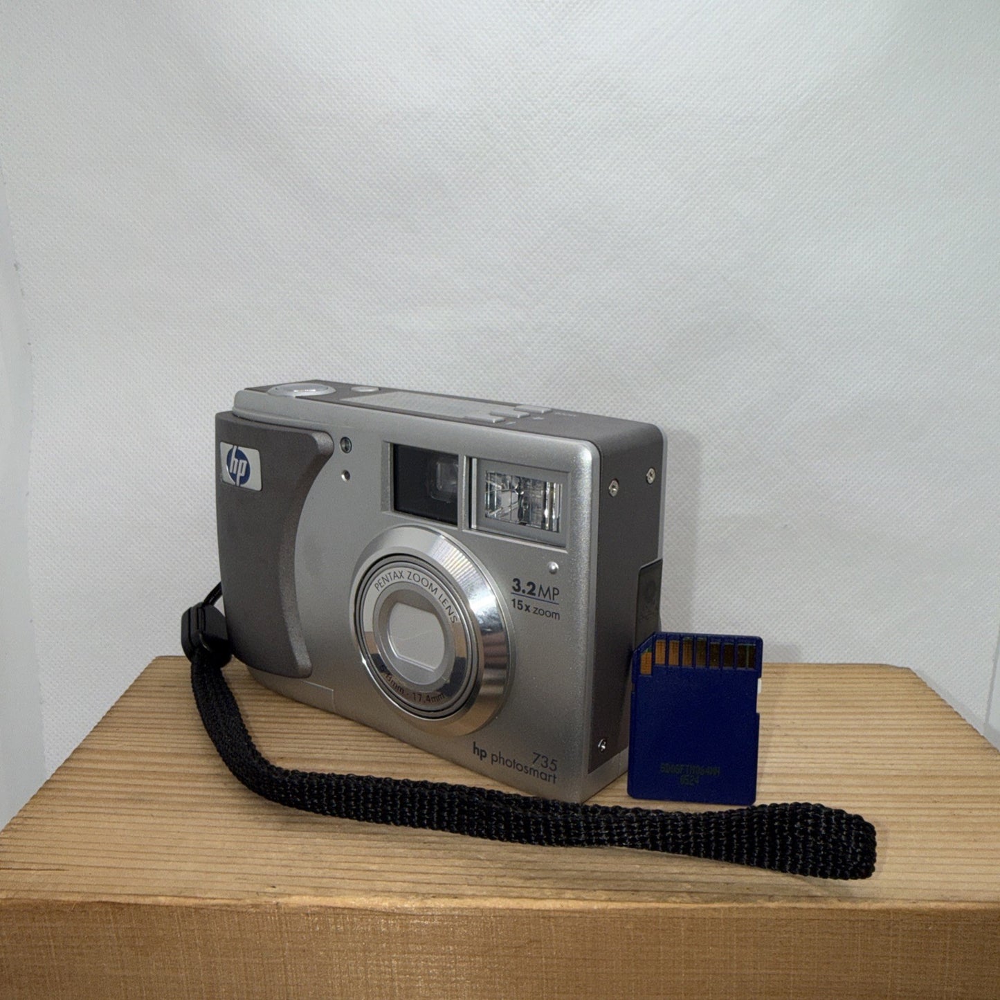 HP Digital Camera Photosmart 735 3.2MP Silver Tested Working + SD Card Retro y2k
