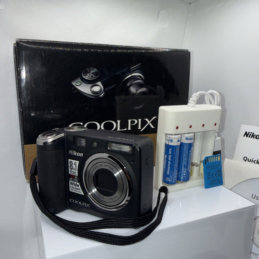 Nikon COOLPIX P50 Digital Camera 8.1MP Tested Boxed + Charger Batteries 4GB VGC