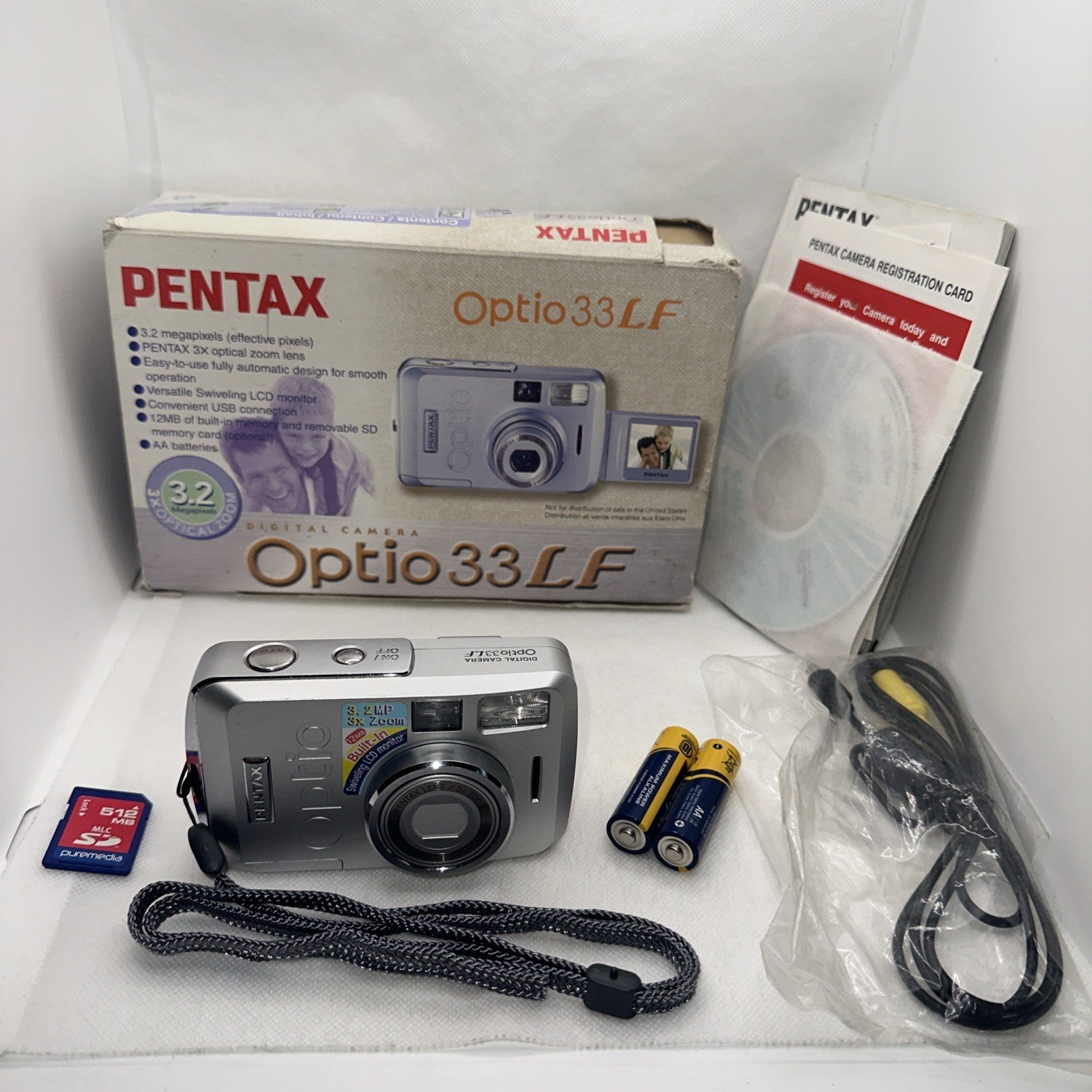 Pentax Optio 33LF 3.2MP Digital Camera refm0