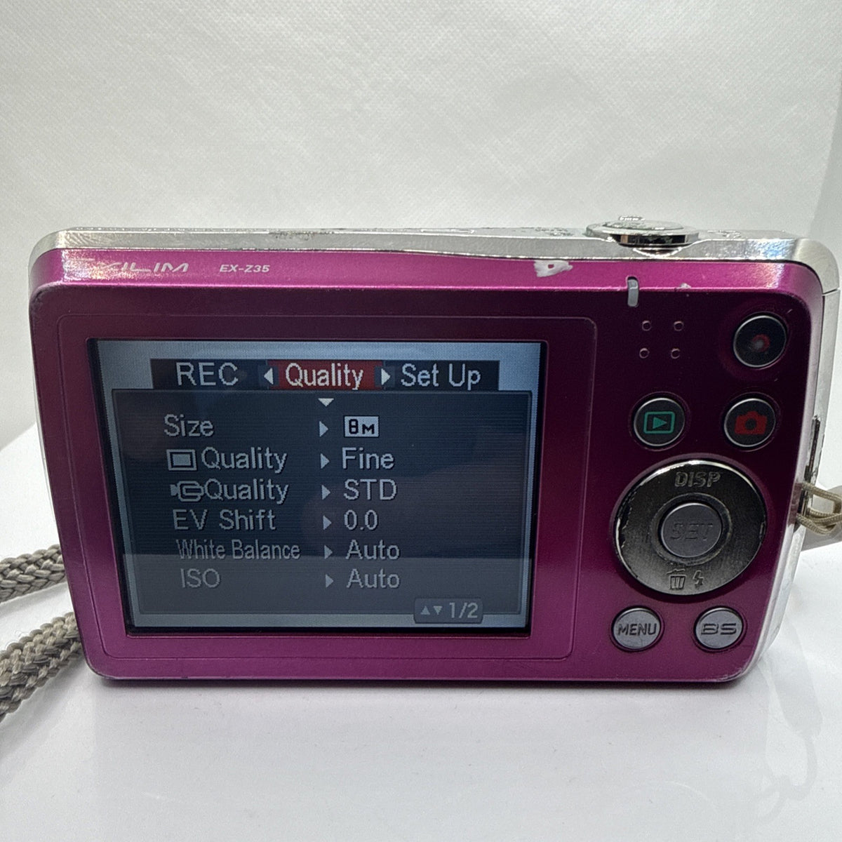 Casio Digital Camera Exilim EX-Z35 12.1MP Pink Tested + Charger Battery Case 4GB