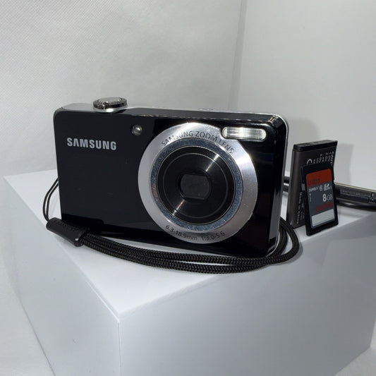 Samsung PL100 12.2MP Selfie Screen Digital Camera Tested + Accessories 8GB SD