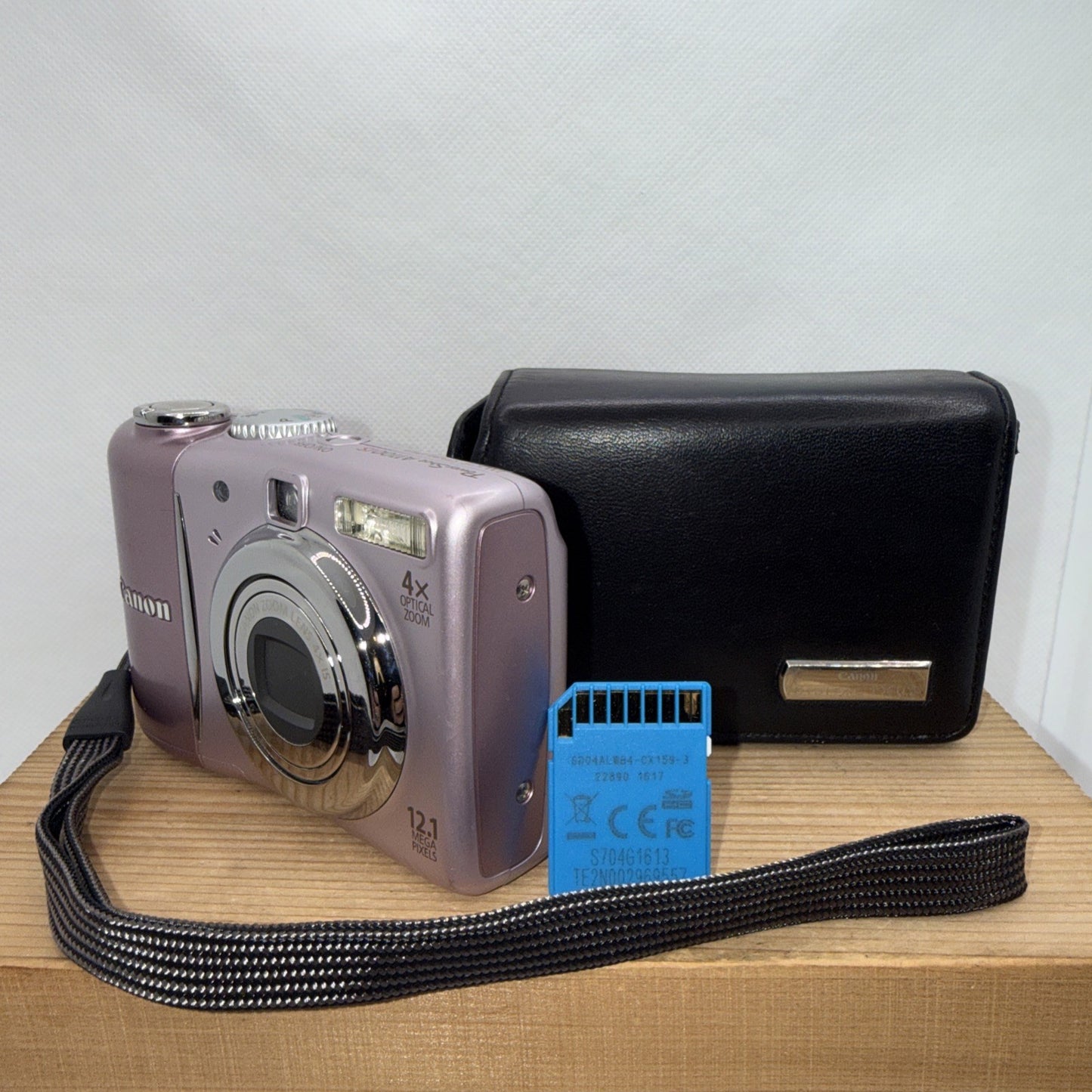 Canon PowerShot A1100 IS 12.1MP Pink Digital Camera Tested + 4GB SD Card & Case