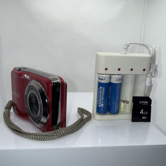 Pink Digital Camera Fujifilm AX245w 10.2MP Tested + Charger Batteries 4GB