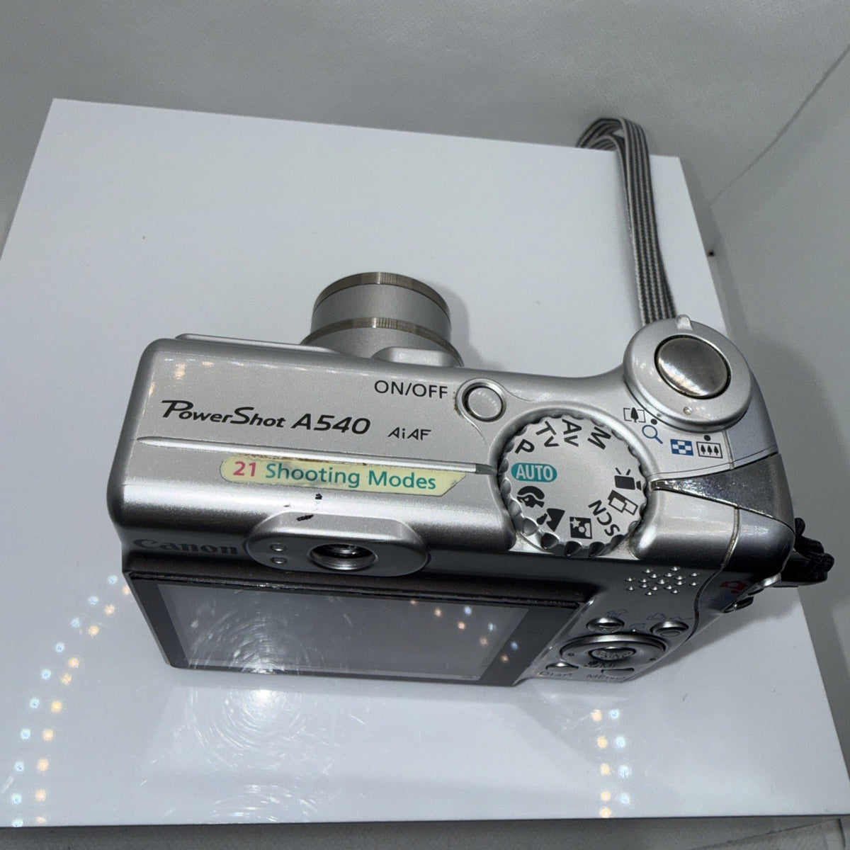 Canon PowerShot A540 6MP Digital Camera Tested Working + Charger Batteries SD