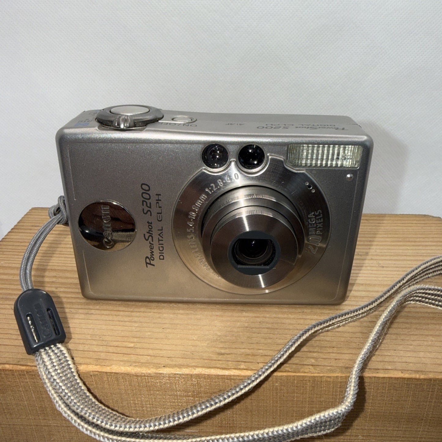 Canon PowerShot S200 Digital Camera 2MP Tested + Charger Battery Memory Retro