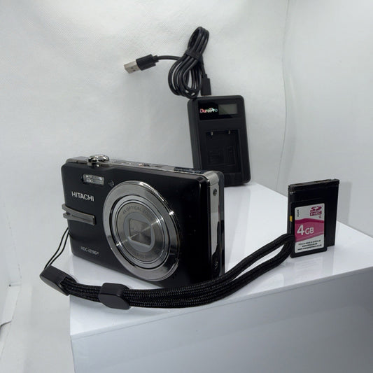 Digital Camera Hitachi HDC-1296E 12.1MP Black Tested Full Working Set