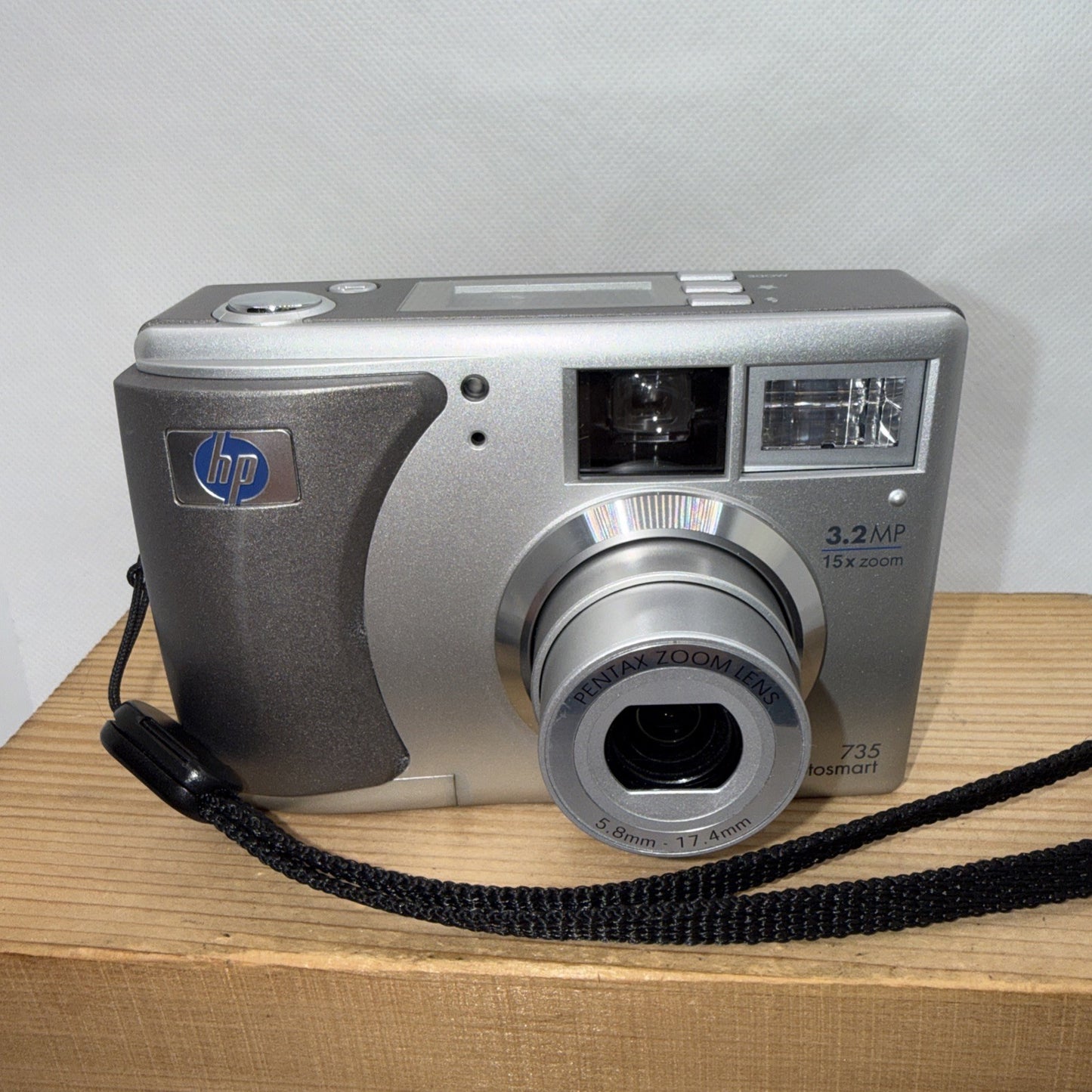 HP Digital Camera Photosmart 735 3.2MP Silver Tested Working + SD Card Retro y2k
