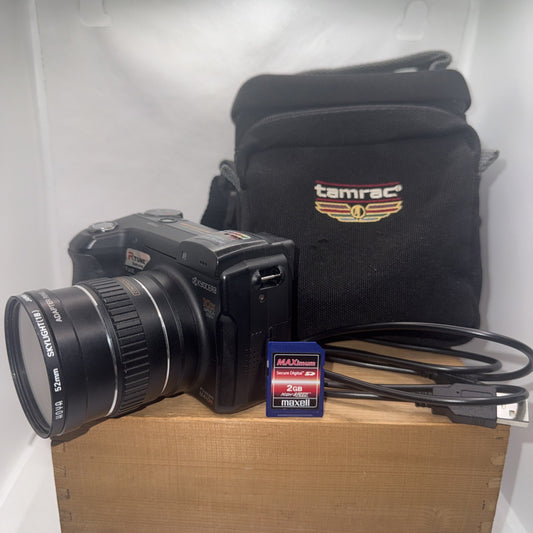 Kyocera Finecam M410R 4MP Digital Camera Tested Plus Memory 2GB SD USB Cable