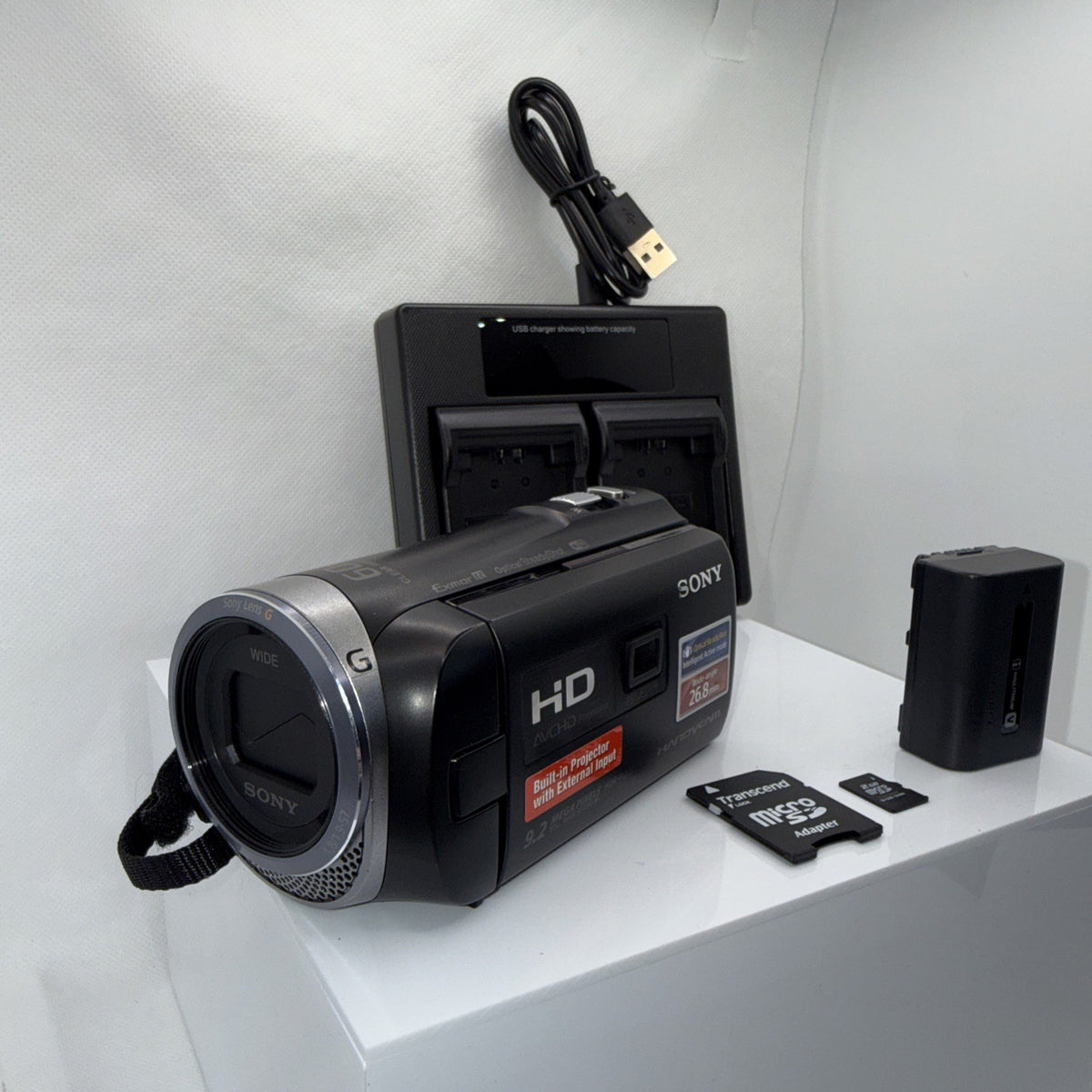 Sony HDR-PJ330E Handycam Full HD Camcorder Built-in Projector Tested Bundle VGC