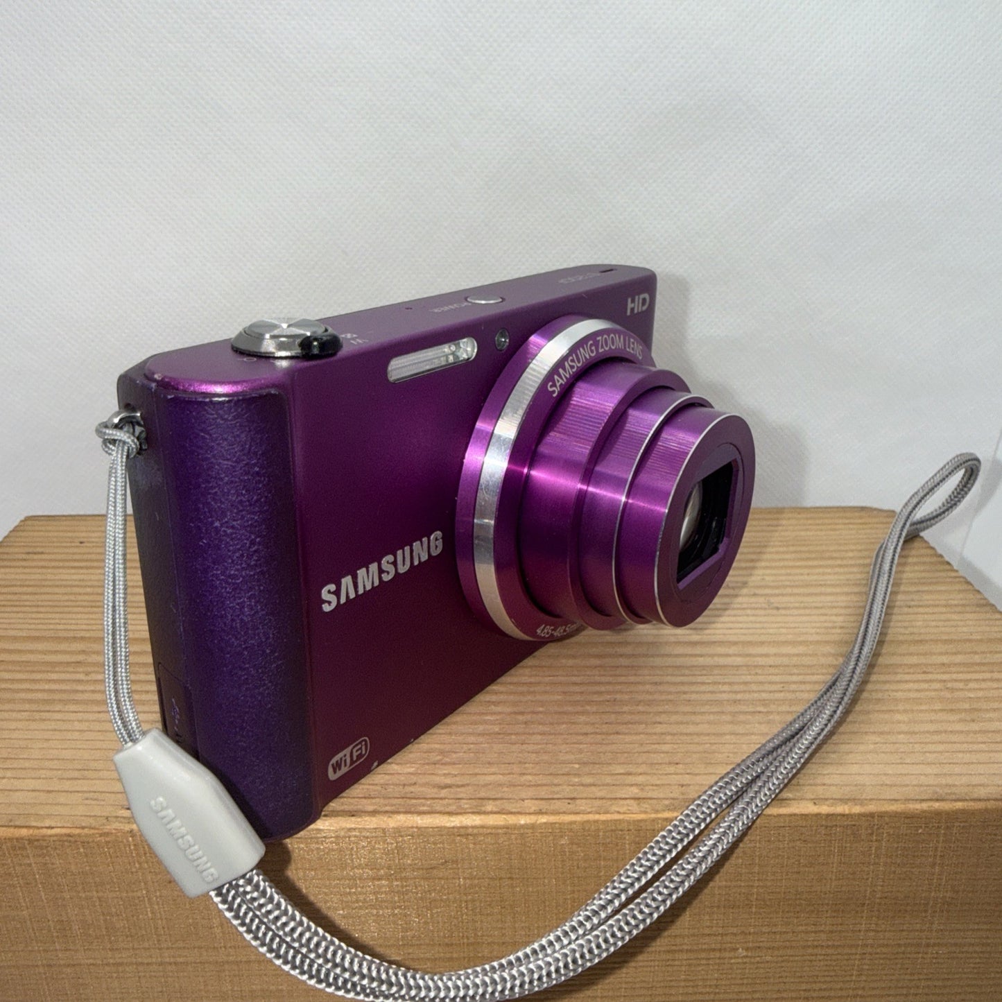 Samsung ST200F Purple 16.1MP Digital Camera WiFi Tested + Charger Battery 2GB