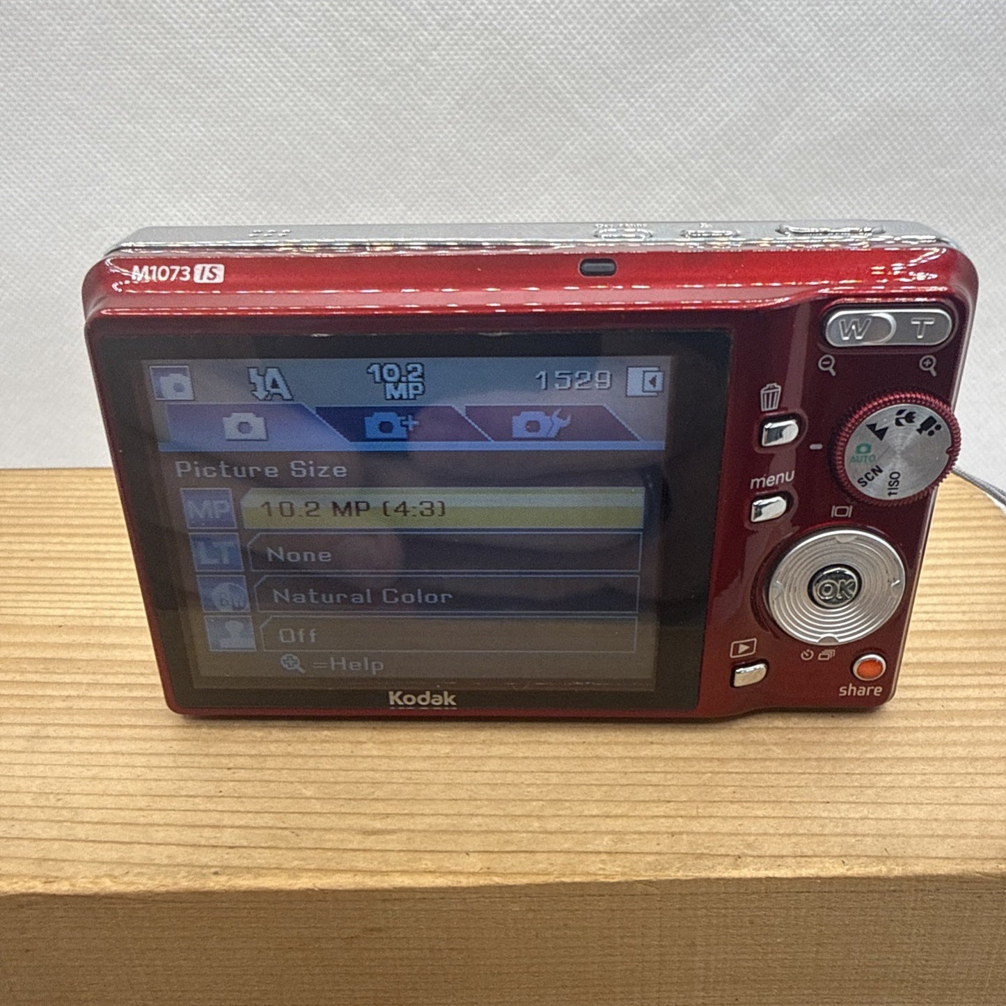Kodak EasyShare M1073 Is Digital Camera 10.2MP Tested + Charger Battery 4GB SD