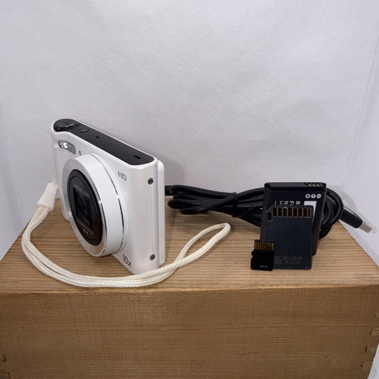 Samsung WB31F WiFi Digital Camera 16.2MP White Tested with Battery And Charger