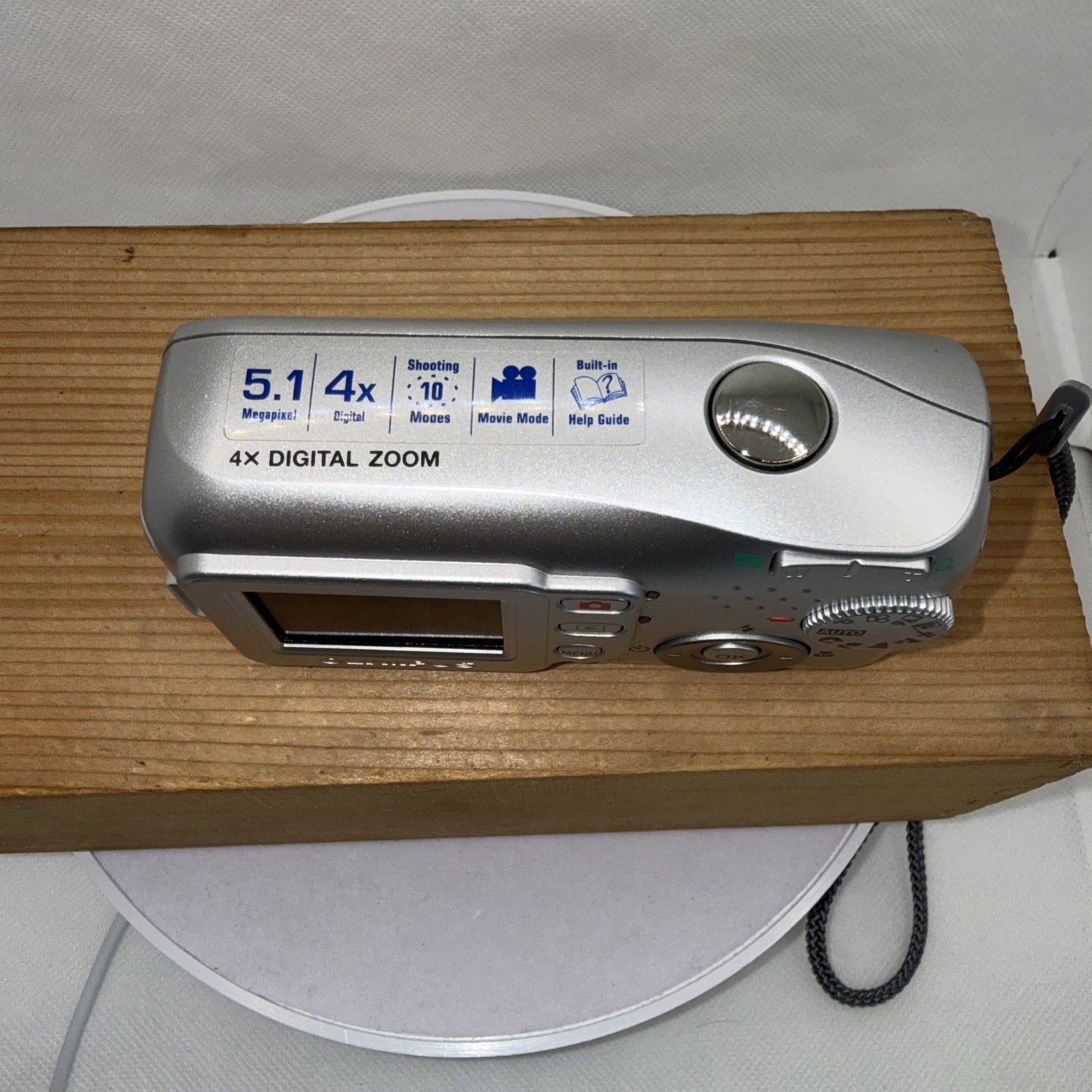 Olympus Camedia D-435 5.1MP Digital Camera Silver Tested + 128MB XD Memory Card