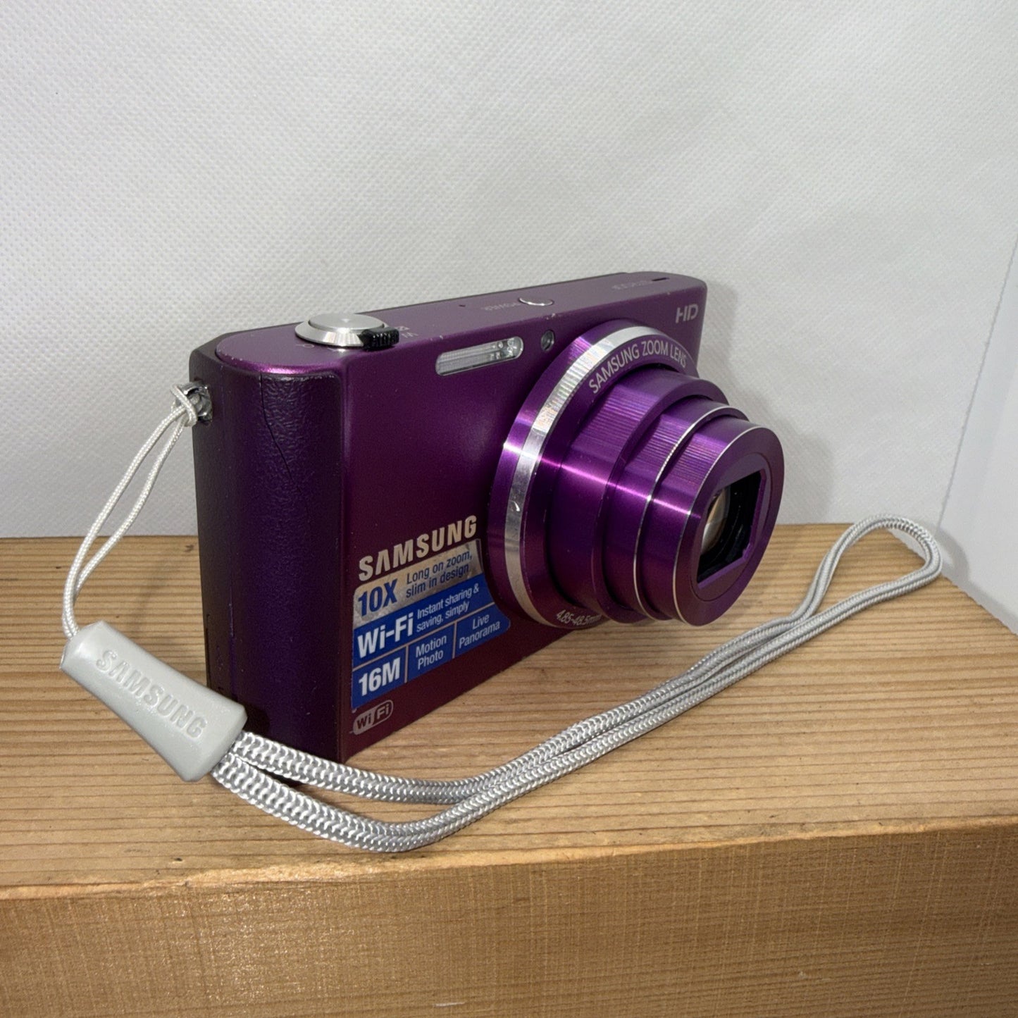 Samsung ST200F Purple 16.1MP Digital Camera WiFi Tested Charger Battery 4GB Case