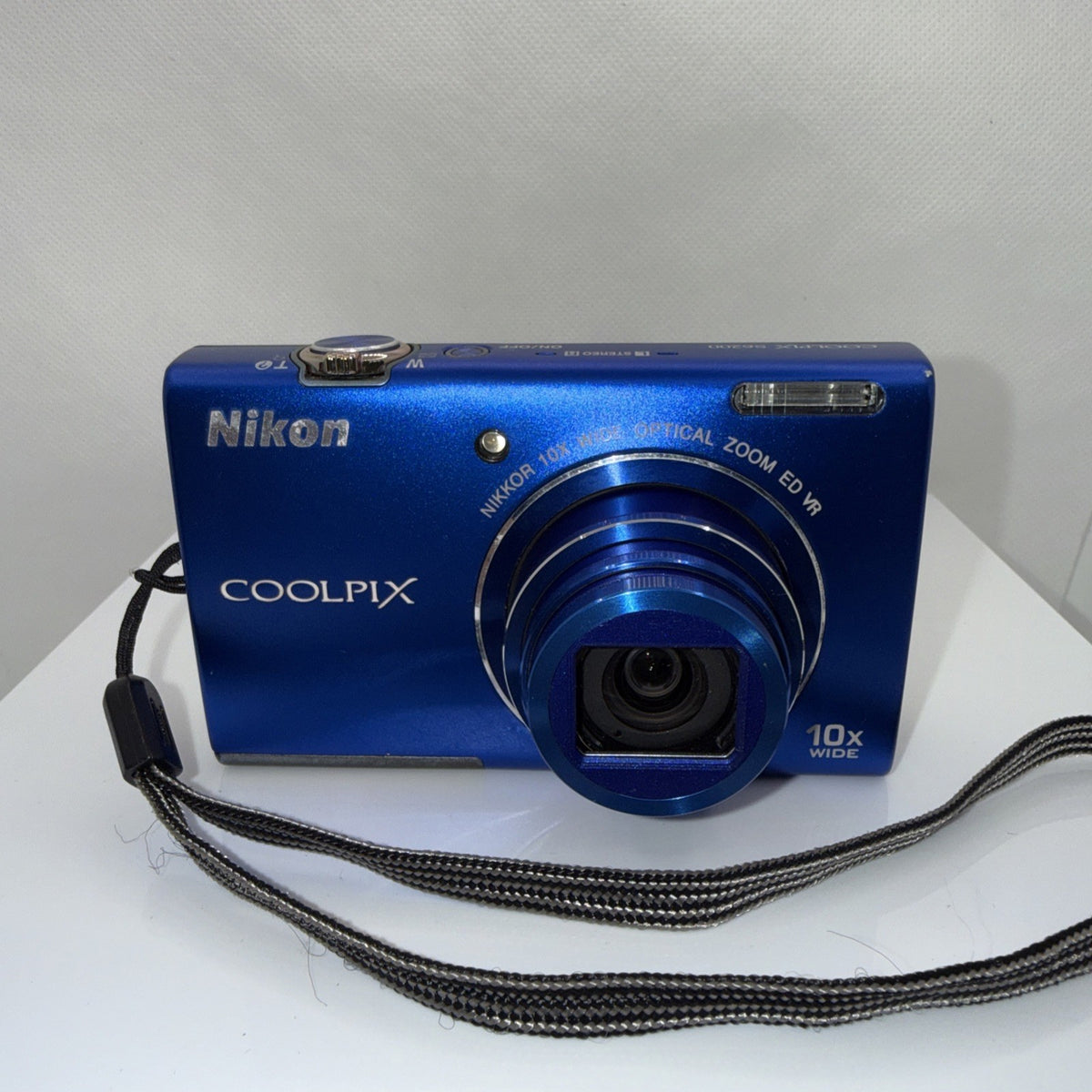 Digital Camera Nikon Coolpix S6200 16.2MP Blue Tested + Charger Battery 16GB SD